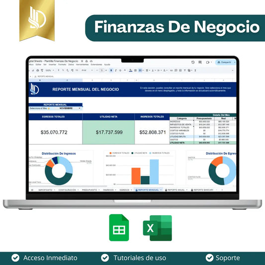 Plantilla Finanzas De Negocio Digital Sheets